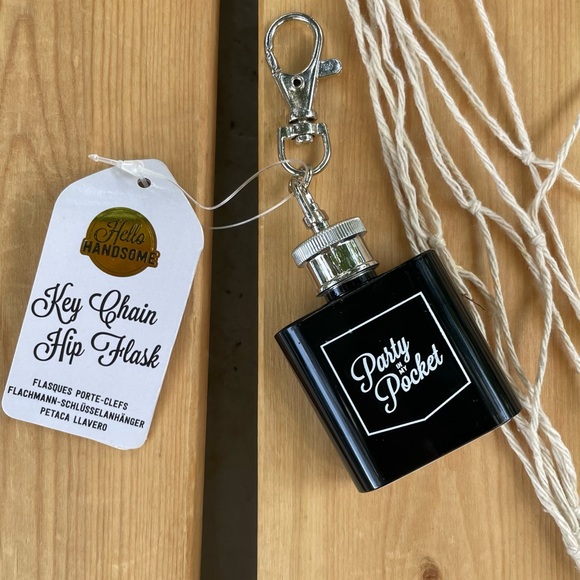 “Party in my Pocket” 1oz Keychain Hip Flask - Picture 7 of 8